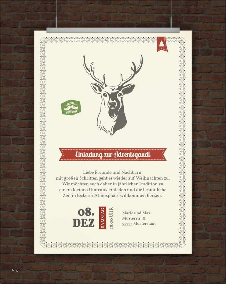 Nachbarn Party Ankündigung Vorlage Einzigartig Drucke Selbst Vorlage Weihnachtseinladung Hirsch