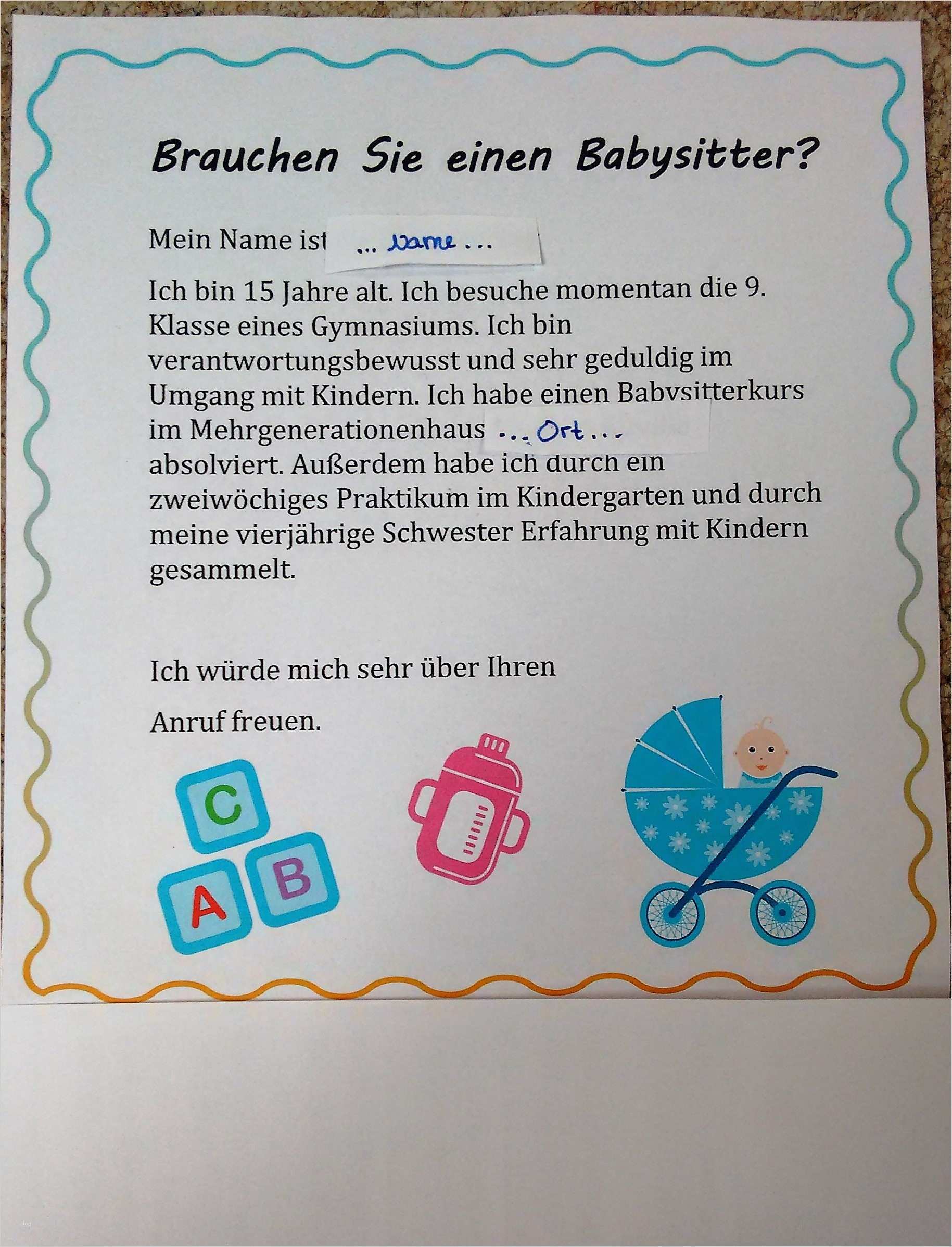 Nachhilfe Flyer Vorlage Inspiration Babysitter Aushang Würdet Ihr Anrufen Kinder