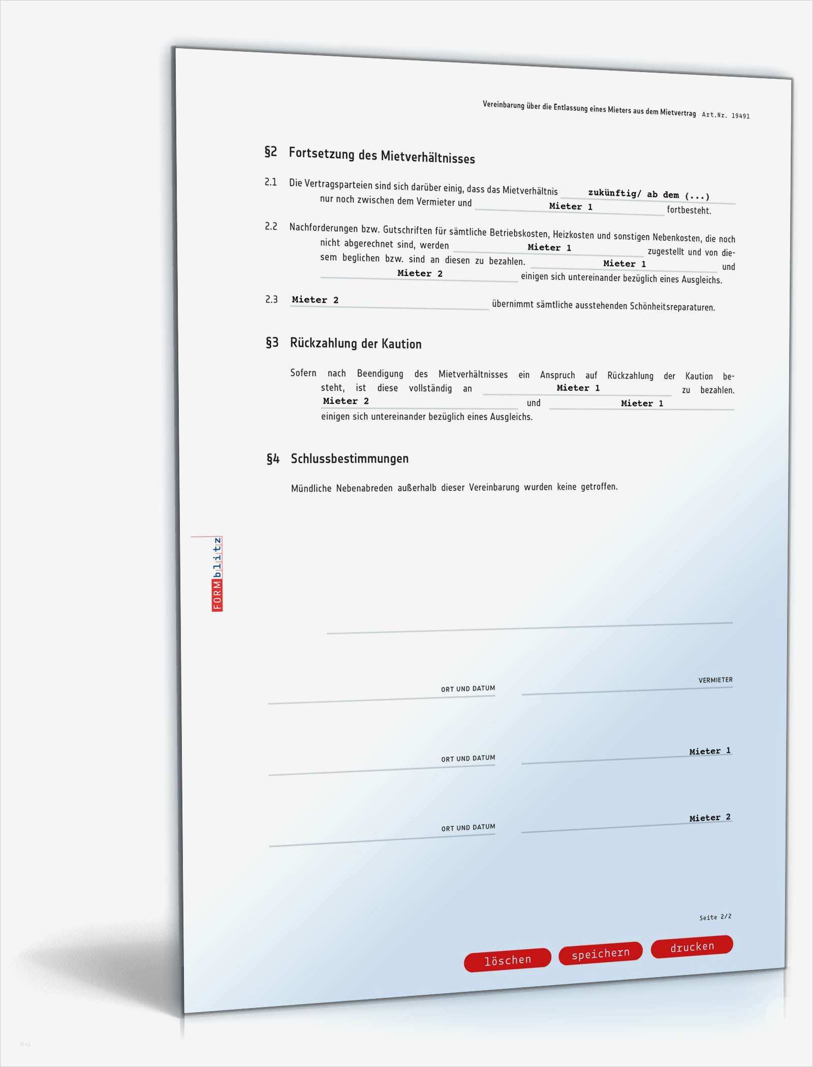 Nachtrag Mietvertrag Vorlage Beste Entlassung Eines Mieters Aus Dem Mietvertrag Muster Zum