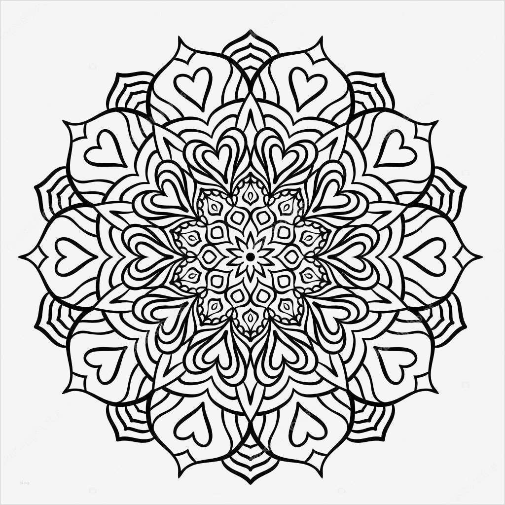 Nagelbilder Vorlagen Elegant Mandala Negro Con Corazones — Vector De Stock