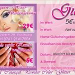 Nageldesign Gutschein Vorlagen Erstaunlich Gutschein Für Nageldesign Zum Ausdrucken