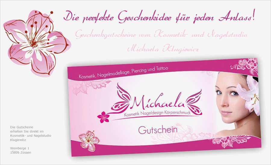Nageldesign Gutschein Vorlagen Erstaunlich Kosmetikstudio Klugiewicz In Zossen Teltow Fläming Tf