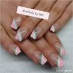 Nageldesign Vorlagen Bilder Beste Rosa Weiß Glitzer Gelnägel