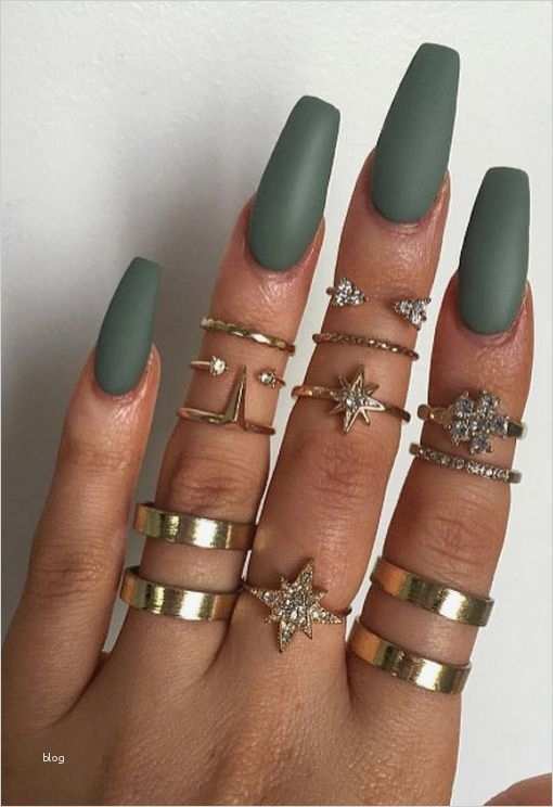 Nail Tattoos Vorlagen Genial Long Coffin Nails Matte Grace Green From Models Own