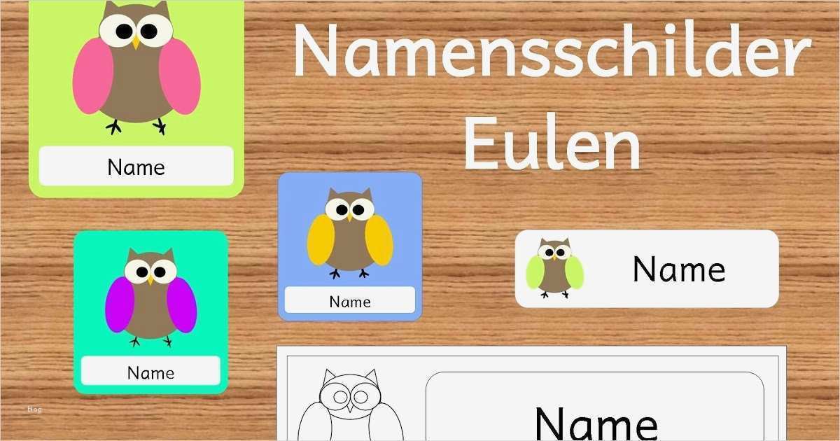 Namensschilder Basteln Vorlagen Elegant Frau Locke Namensschilder Eulen