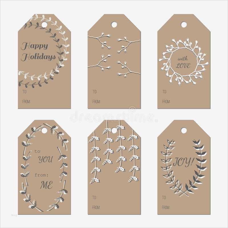Namensschilder Selber Drucken Vorlagen Luxus Christmas New Year Holidays Gift Tags Set Stock Vector