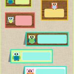 Namensschilder Vorlage Großartig Frau Locke Namensschildchen Mit Eulen