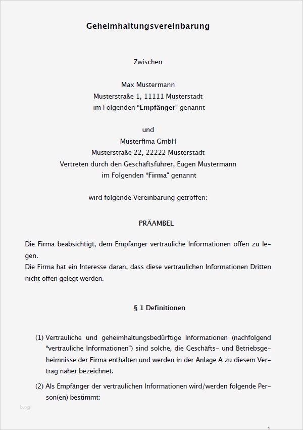 Nda Vorlage Deutsch Beste atemberaubend Vertraulichkeitsvereinbarung Vorlage Bilder