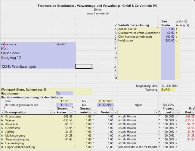 Nebenkostenabrechnung Vorlage Excel Einzigartig Nebenkostenabrechnung Vorlage Excel Großartig