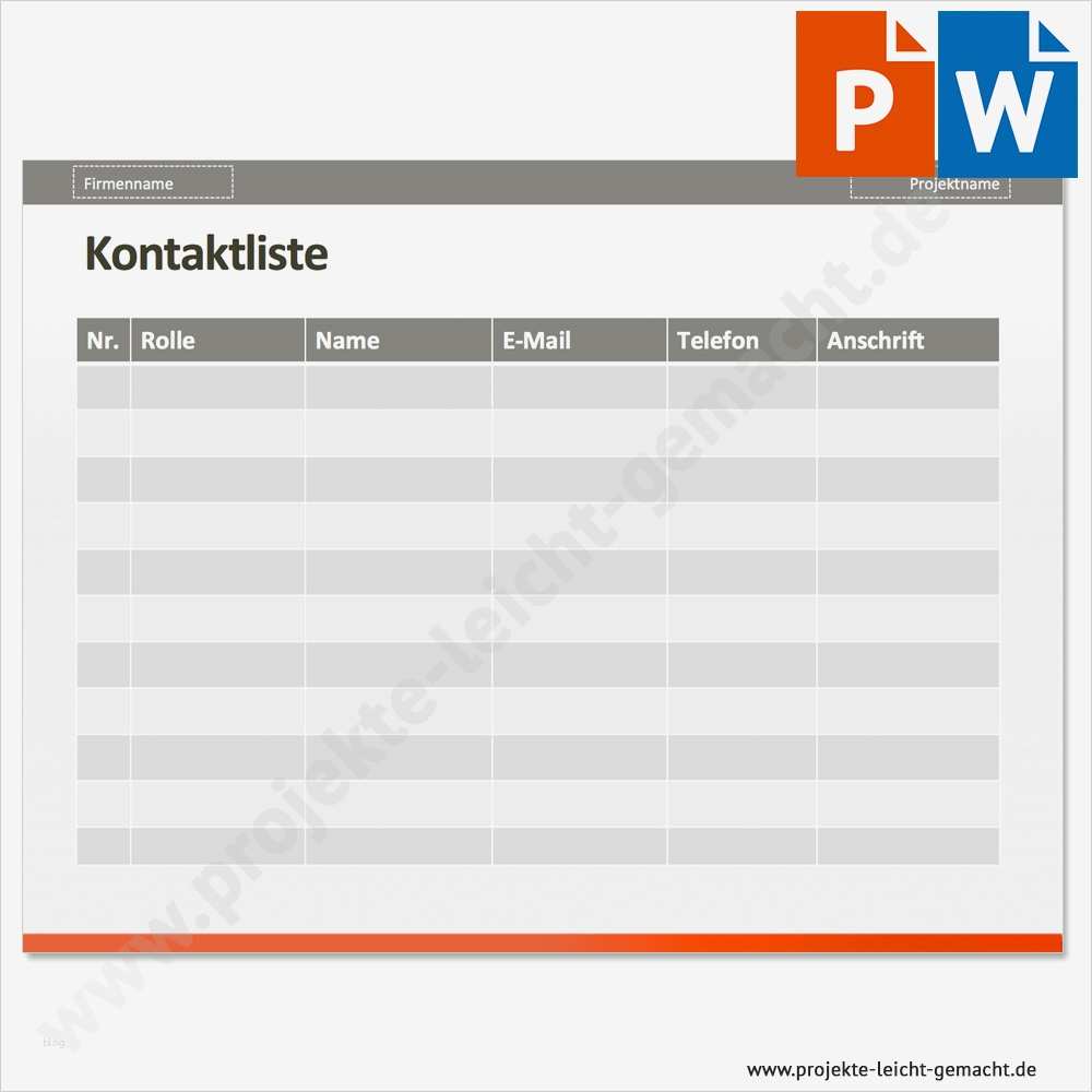 Newsletter Liste Vorlage Fabelhaft Vorlage Kontaktliste