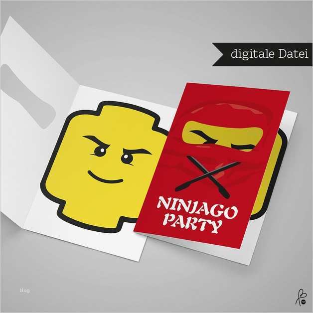 Ninjago Einladungskarten Vorlage Angenehm Bastelanleitung Kindergeburtstag Ninja Einladung
