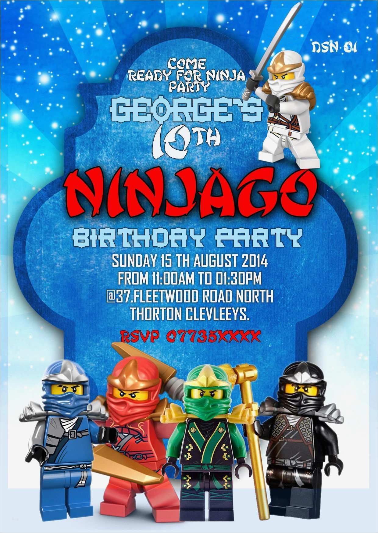 Ninjago Einladungskarten Vorlage Erstaunlich Ninjago Einladungskarten Vorlage