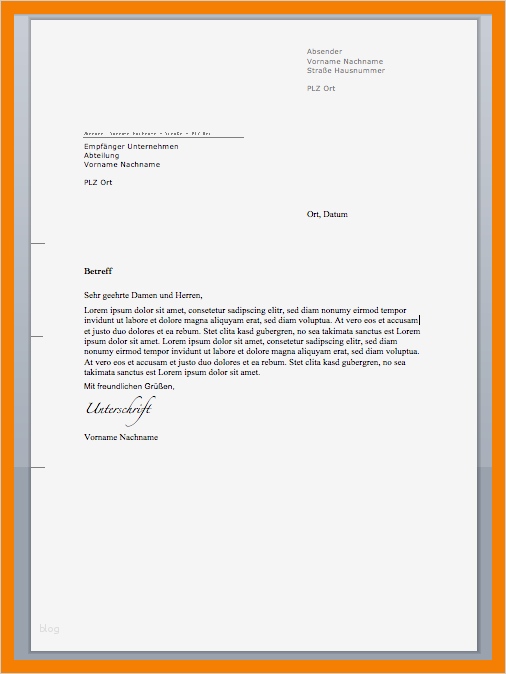 Offizieller Brief Vorlage Erstaunlich 5 Briefvorlage Word