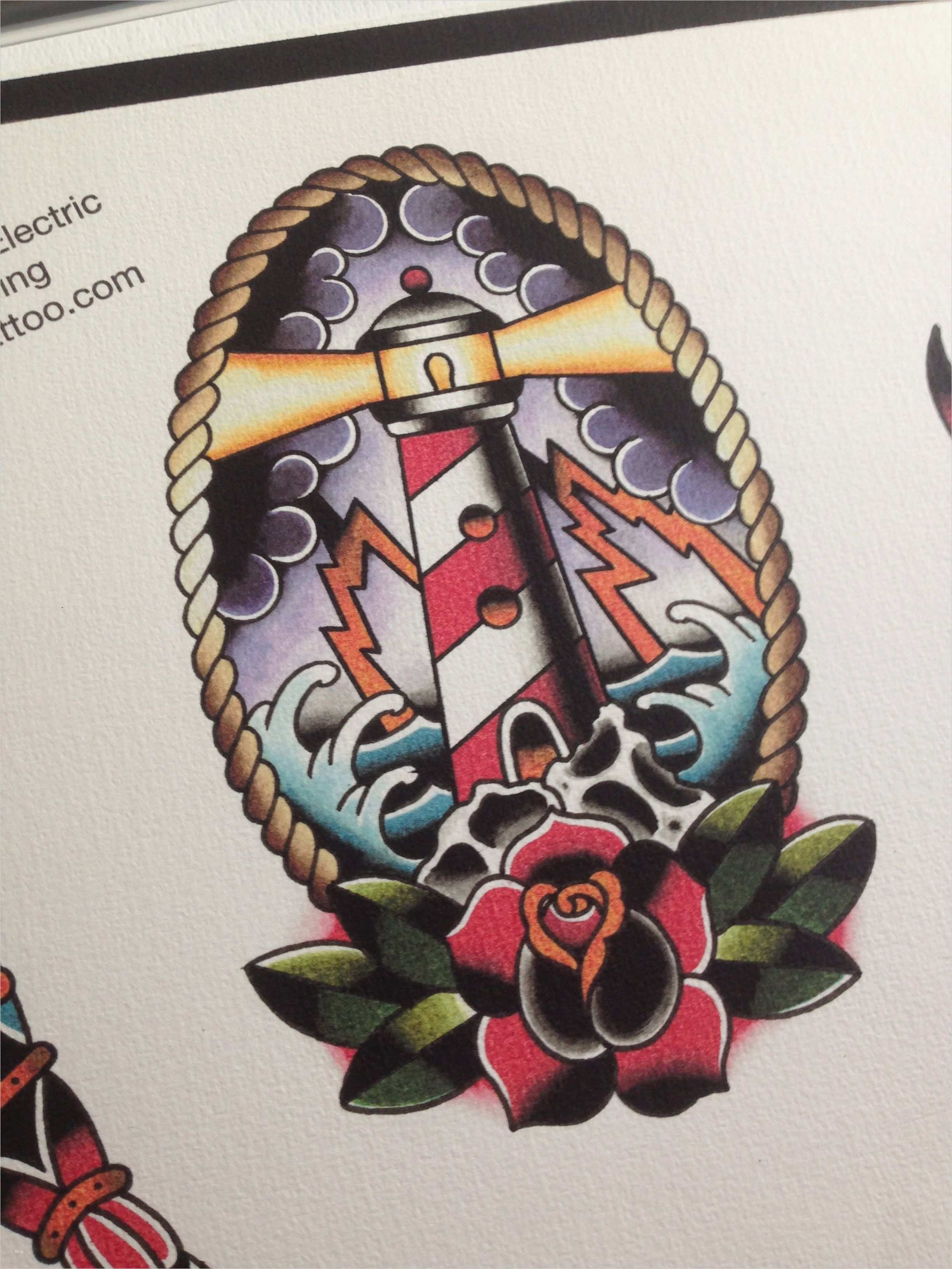 Old School Tattoo Vorlagen Erstaunlich Amsterdam Tattoo Old School Lighthouse Rose