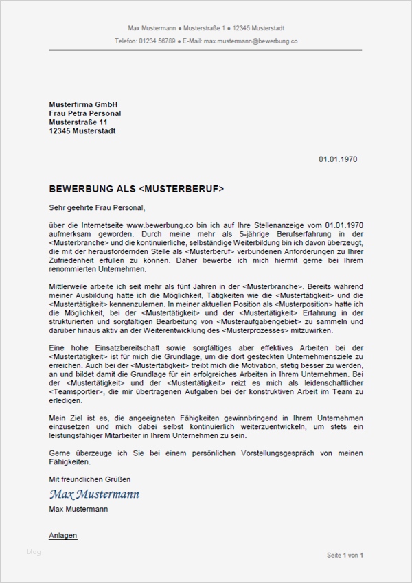 Online Bewerbungsschreiben Vorlage Einzigartig Bewerbungsschreiben 1 Bewerbung