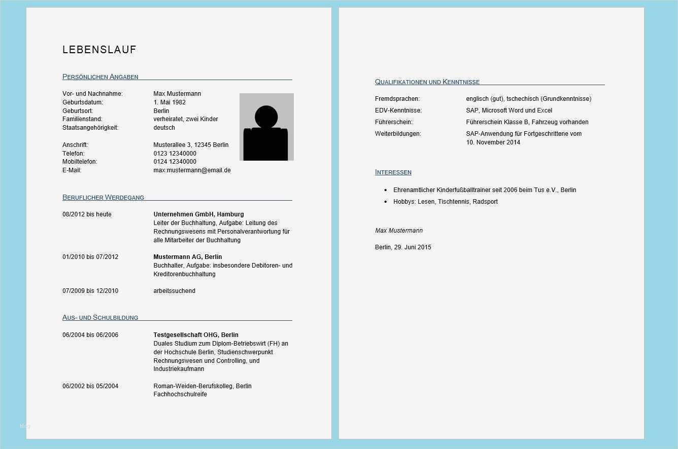 Openoffice Lebenslauf Vorlage Angenehm Lebenslauf In Word Erstellen Professioneller Lebenslauf