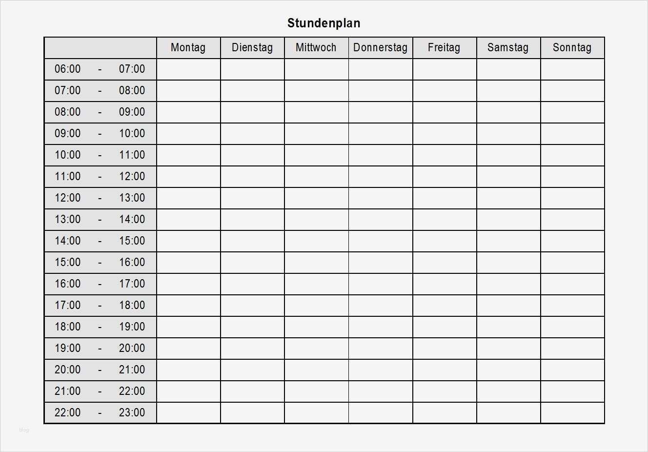 Openoffice Stundenplan Vorlage Hübsch Stundenplan Tagesplan Wochenplan Zum Ausdrucken