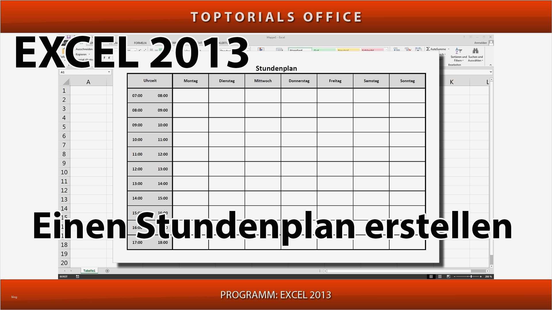 Openoffice Stundenplan Vorlage Neu Stundenplan Tagesplan Erstellen Excel toptorials