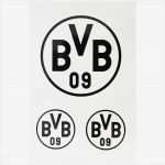 Ordner Aufkleber Vorlage Schönste Bvb Borussia Dortmund Aufkleber Bvb Logo 3er Set