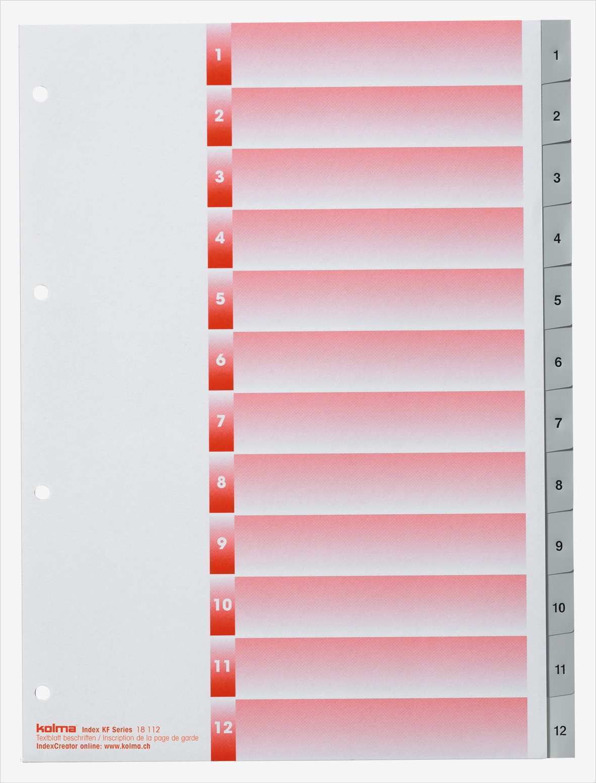 Ordnerregister Vorlage Schönste Register