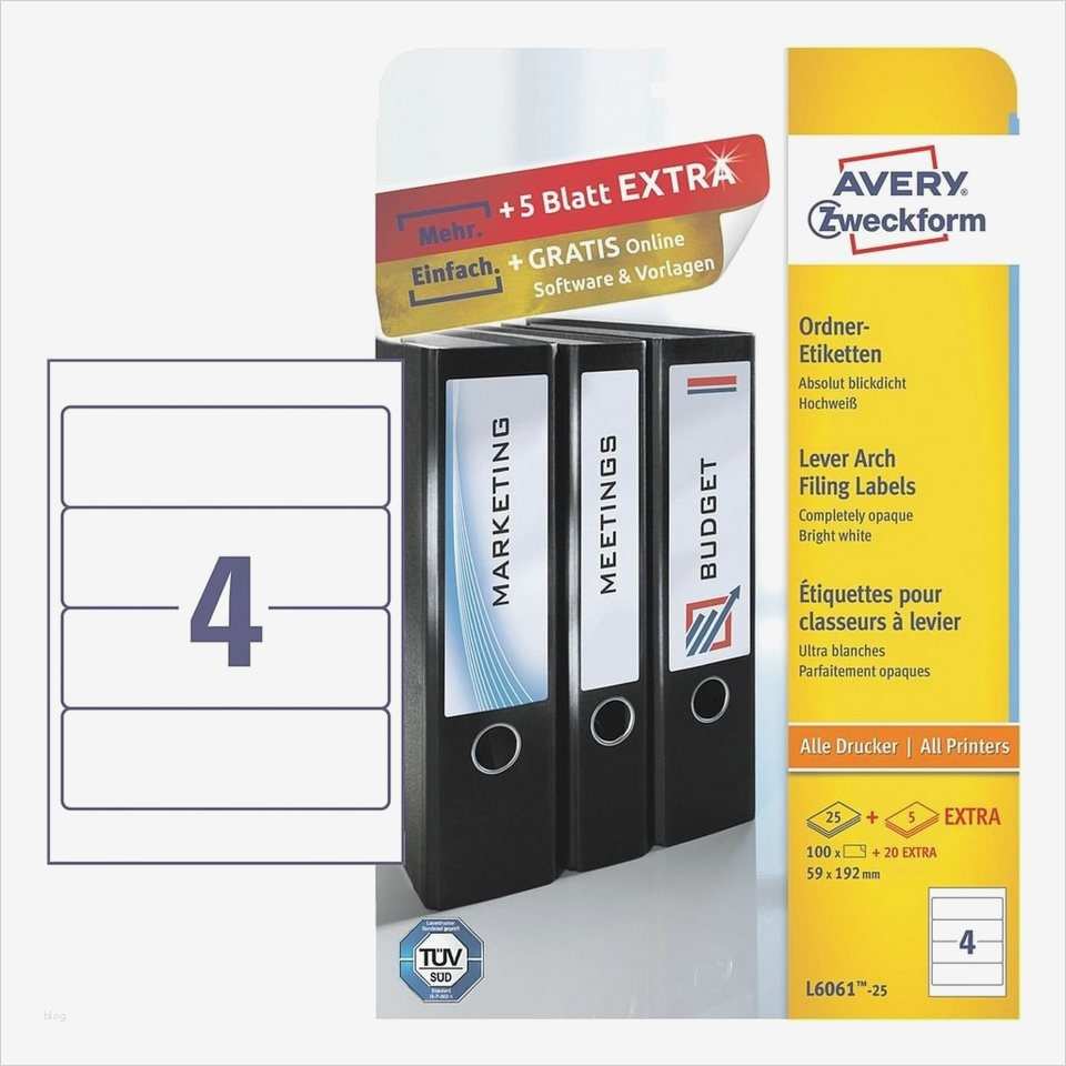Ordnerrücken Avery L4759 Vorlage Hübsch Avery Zweckform ordnerrücken Etiketten Kaufen