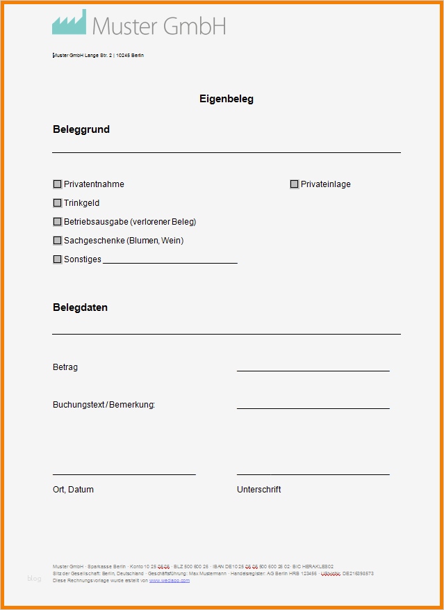 Ordnerrücken Vorlage Pdf Großartig 7 Eigenbeleg Vorlage