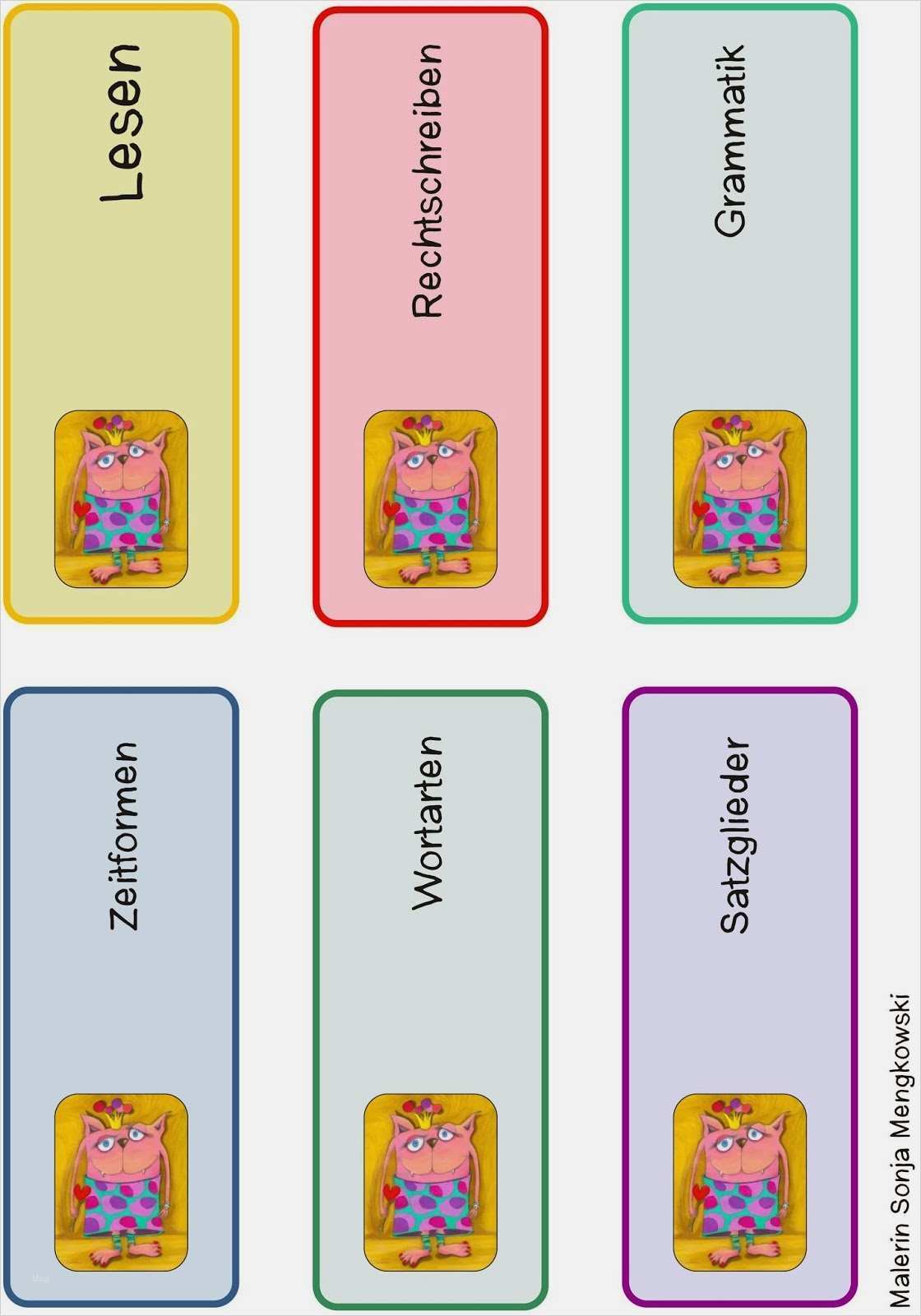 Ordnerrücken Vorlage Pdf Süß Lernstübchen ordnerrücken Deutsch 2