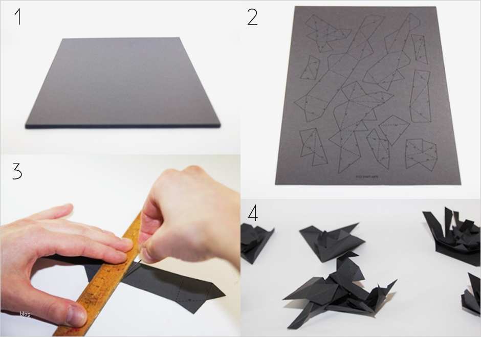 Origami Vorlagen Inspiration Diy 3d origami Panther In Trophy Style [freebie