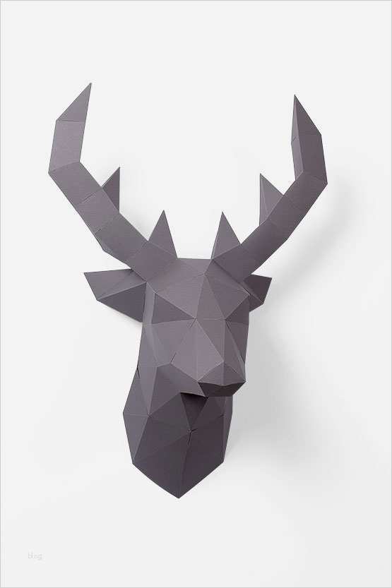 Origami Vorlagen Kostenlos Neu Tierkopf Wanddeko Aus Papier Papershape
