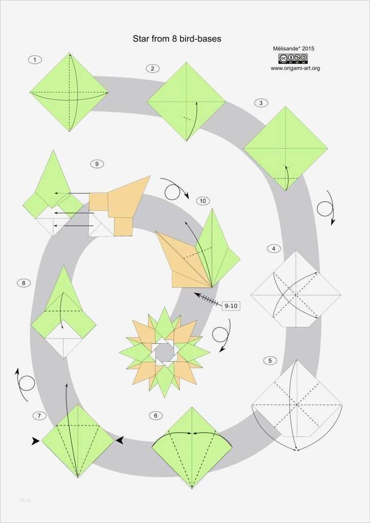 Origami Vorlagen Pdf Schön Bird Base Star Diagram