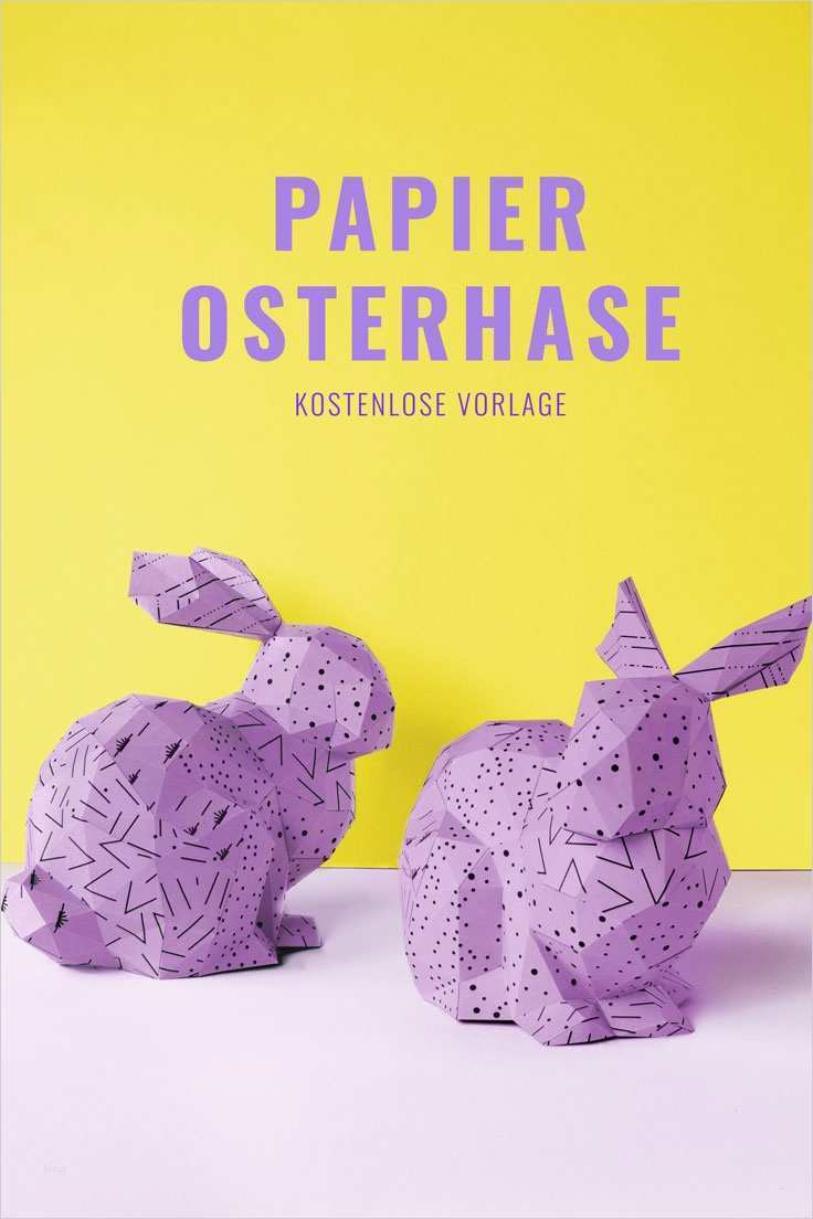 Osterhase Vorlage Luxus Osterhasen Basteln Aus Papier Mit Vorlage Papershape