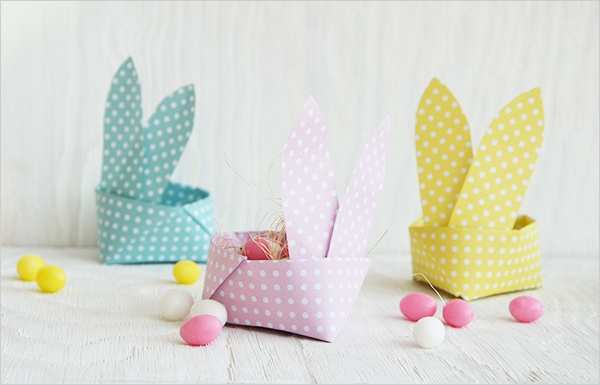 Osterhasen Vorlagen Ausdrucken Genial origami Osterhasen Korb Kostenlose Vorlage Als Pdf