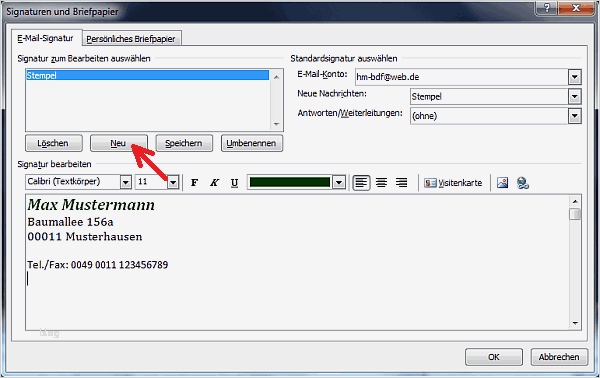 Outlook Briefpapier Vorlagen Erstaunlich Outlook 2010 Lernen Signatur