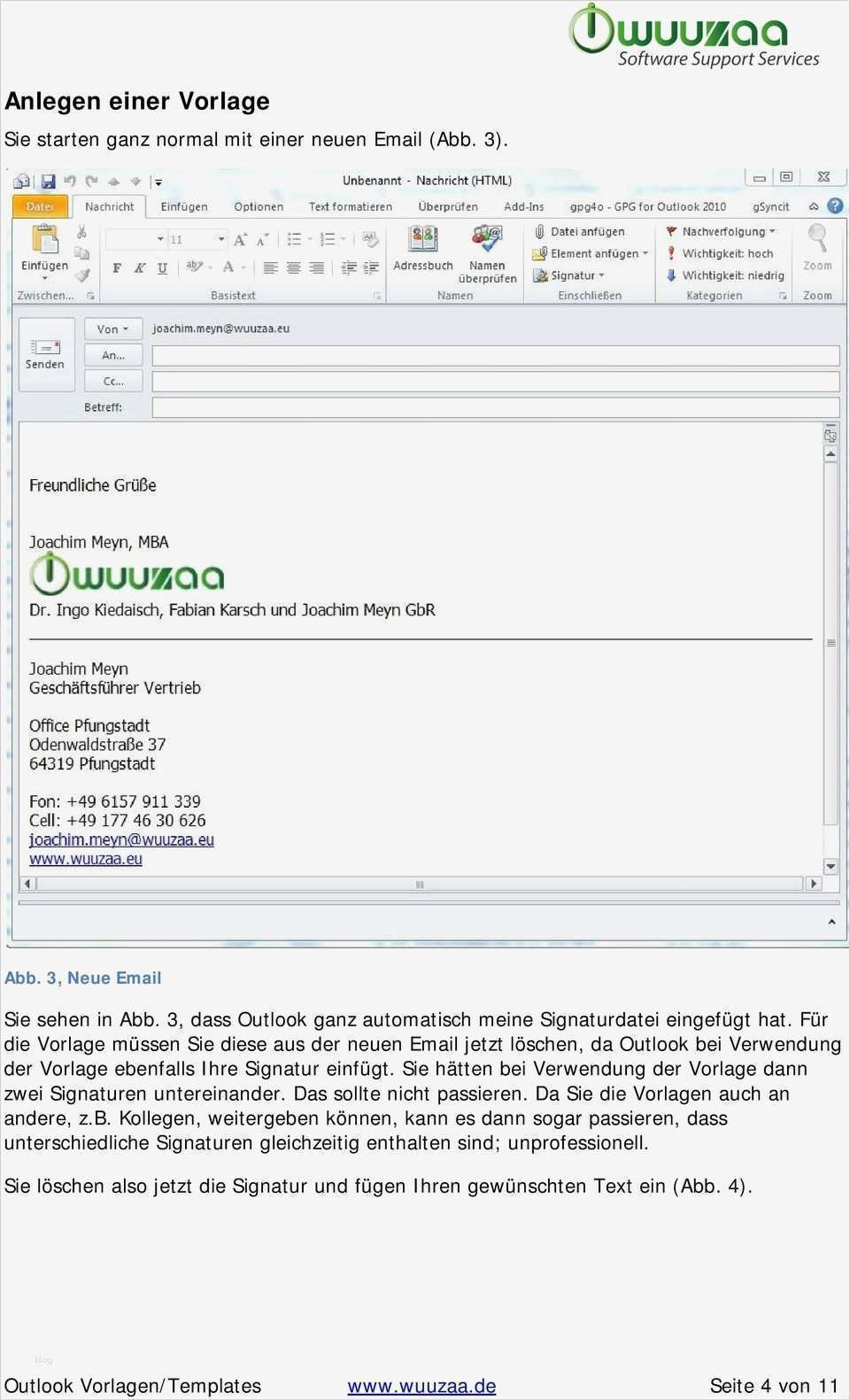 Outlook Signatur Vorlage Erstaunlich Outlook Vorlagen Templates Pdf