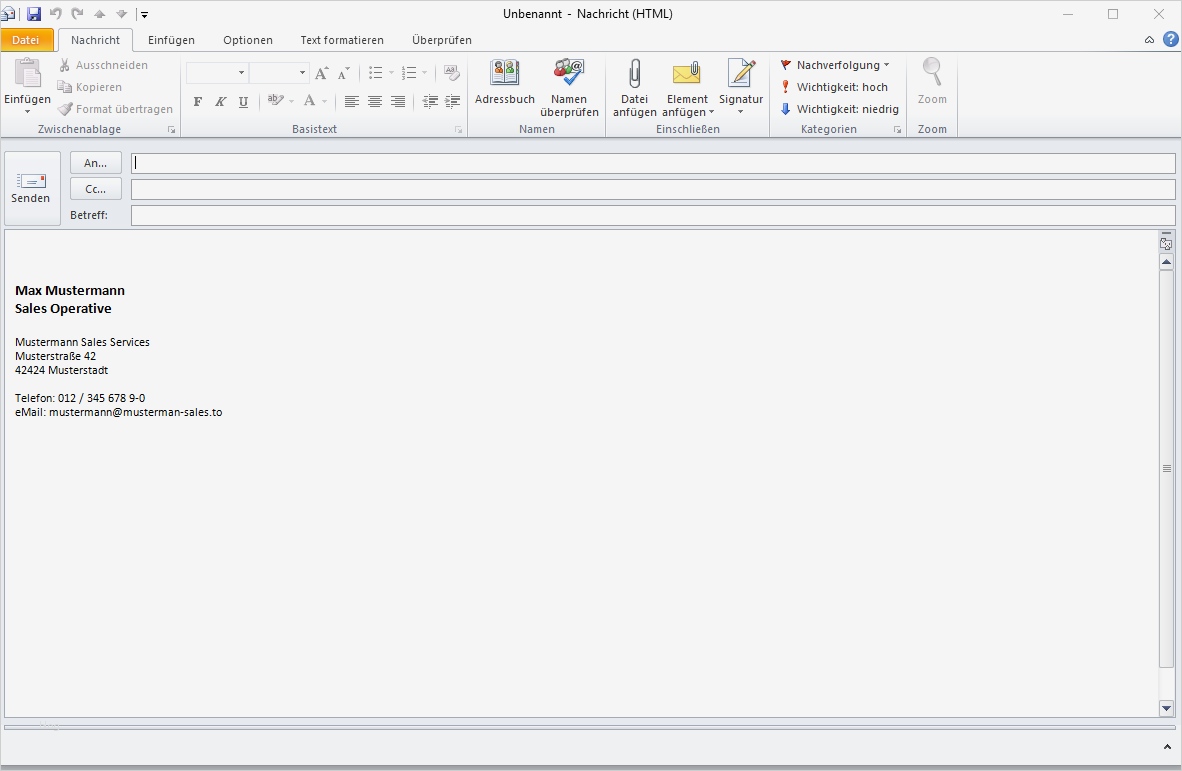 Outlook Signatur Vorlage Neu Ms Outlook E Mail Signatur Einrichten Schnelle Anleitung