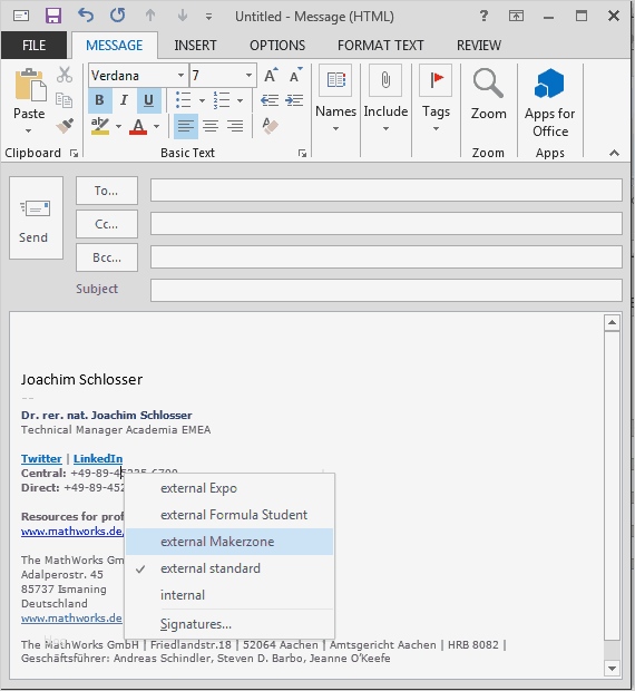 Outlook Signatur Vorlage Schön Mehrere Outlook Signaturen Nutzen – Situation Nutzen Dr