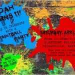 Paintball Gutschein Vorlage Hübsch Paintball Birthday Party Invitation Blue Red and Green