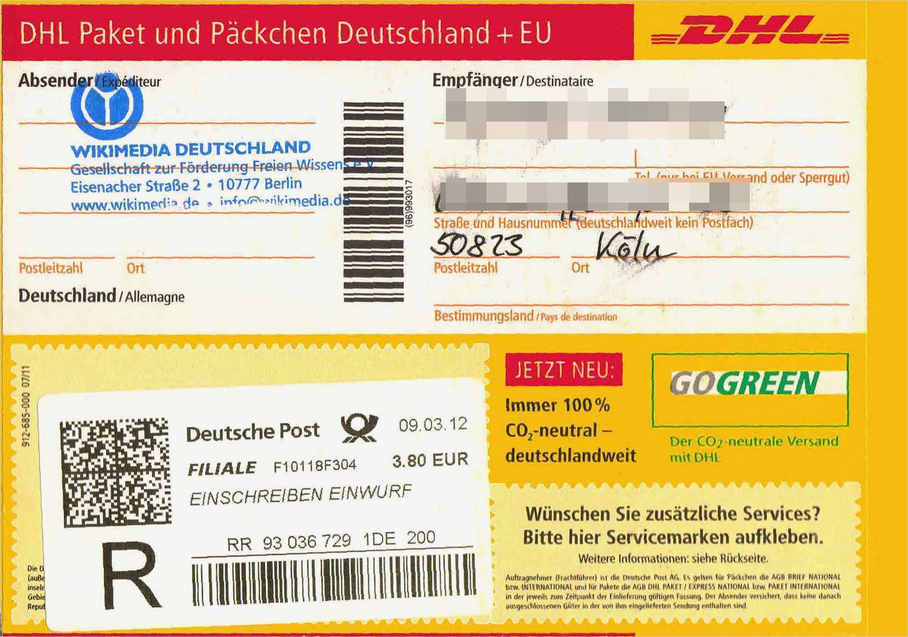 Paketaufkleber Vorlage  Genial File Paketaufkleber Deutsche 