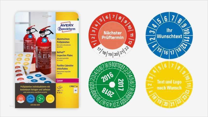 Paketetiketten Vorlage Genial Prüfplaketten Zum Individuellen Gestalten