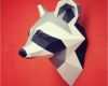 Papercraft Vorlagen Kostenlos Angenehm Papercraft Raccoon Head Printable Diy Template by