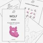 Papertrophy Vorlage Elegant Wolf Mask Low Poly Animal 3d Diy Papercraft Printable
