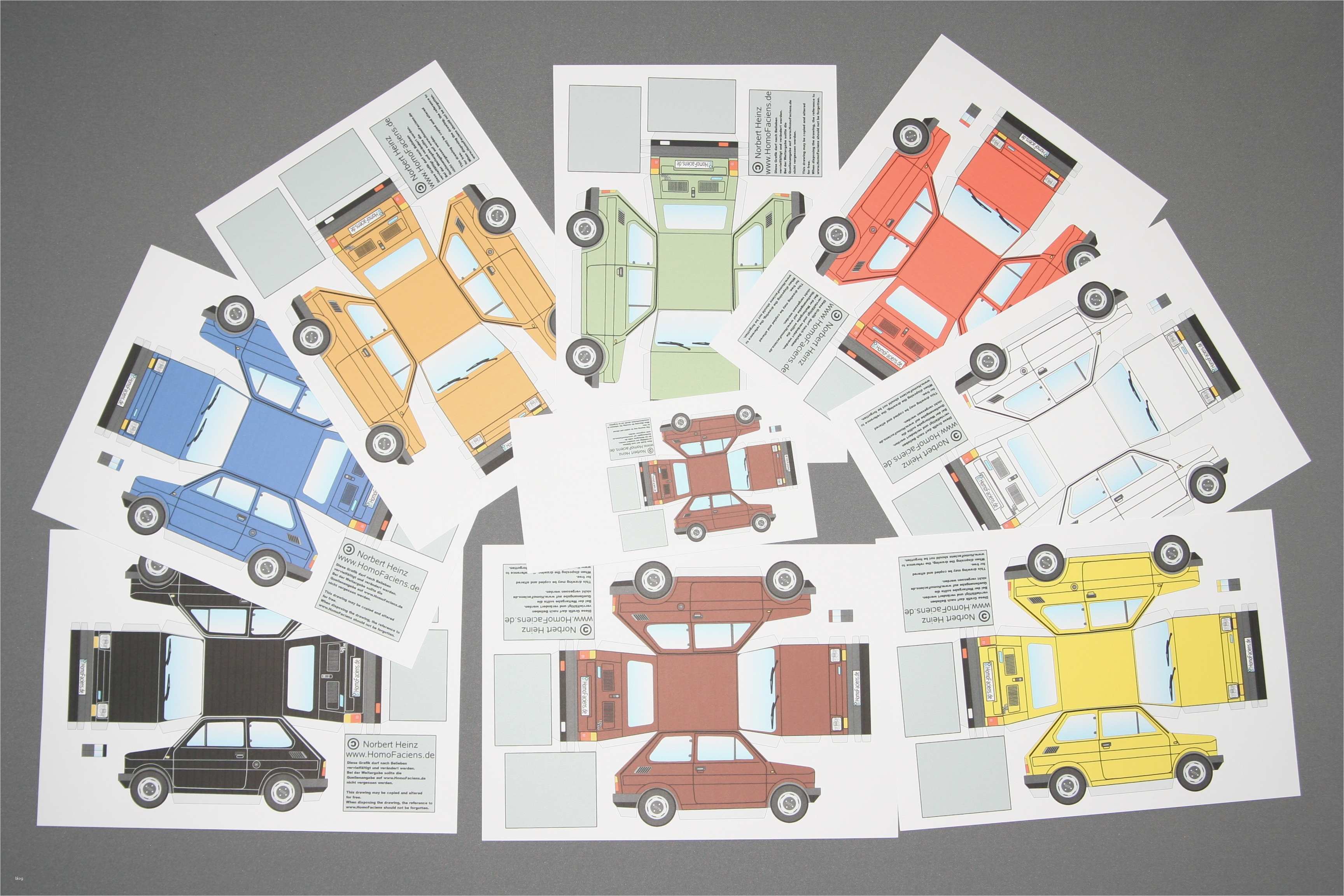 Papiermodell Fiat 126 HomoFaciens