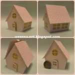 Papierhaus Basteln Vorlage Fabelhaft Eu Amo Artesanato Casinha De Papel Molde