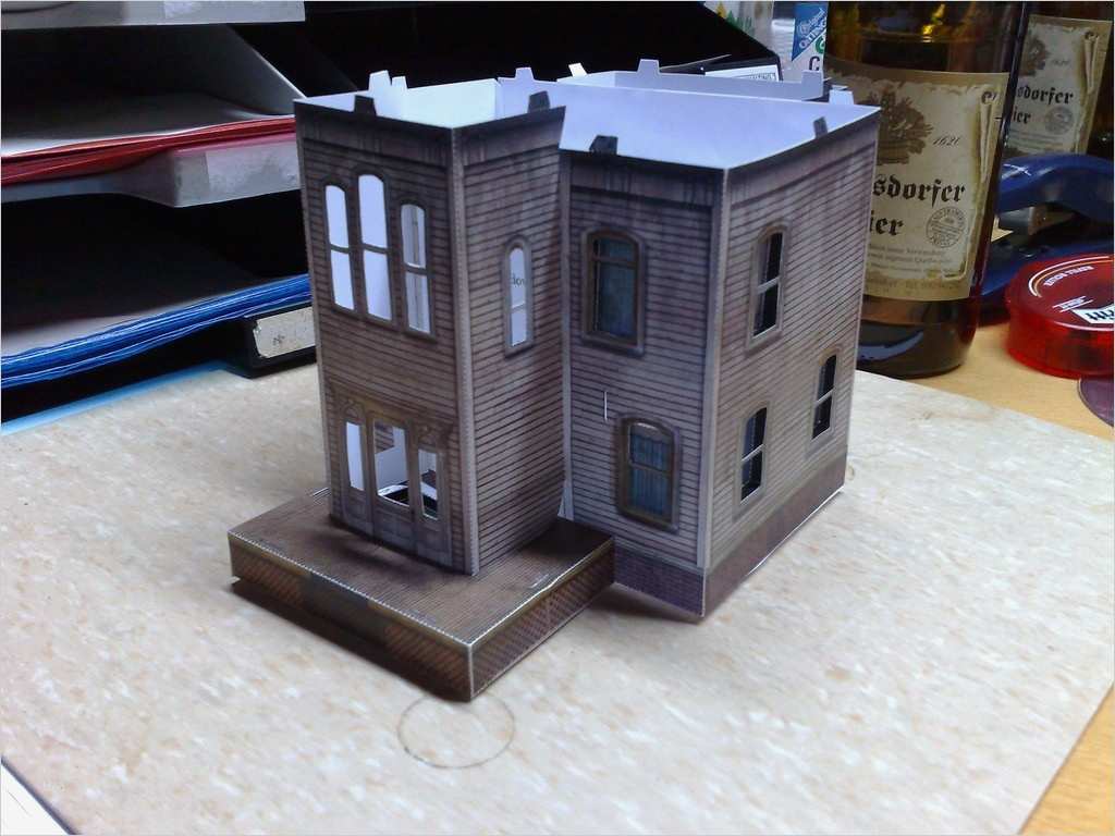 Papierhaus Basteln Vorlage Fabelhaft Papierhaus Basteln