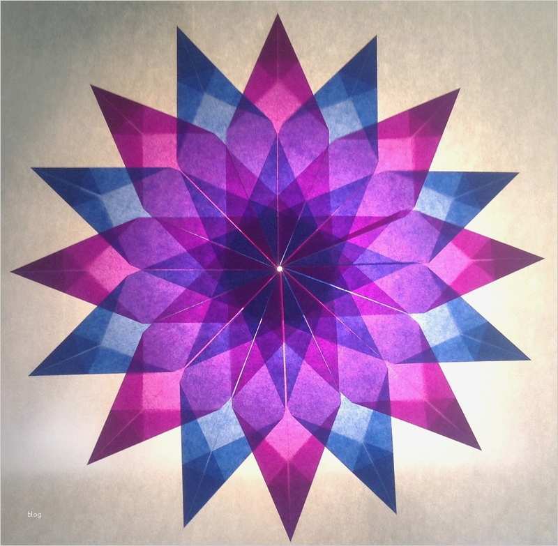 Papiersterne Basteln Vorlagen Wunderbar Blau Lila Stern 16 Zacken Sterne Aus Transparentpapier