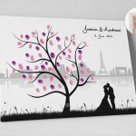 Paris Gutschein Vorlage Best Of Hochzeitsgästebuch Wedding Tree Fingerabdruck Skyline