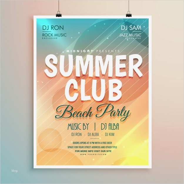 Party Flyer Vorlagen Kostenlos Süß sommer Strand Party Banner Flyer Vorlage Design