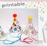 Partyhut Basteln Vorlage Wunderbar "partyhütchen" Bastelbogen Zum Ausmalen Basteln Mit