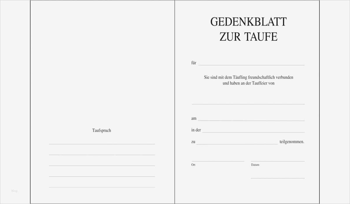 Passepartout Vorlagen Zum Ausdrucken Genial Vorlage Gedenkblatt Für Teiln An Einer Taufe Thomas