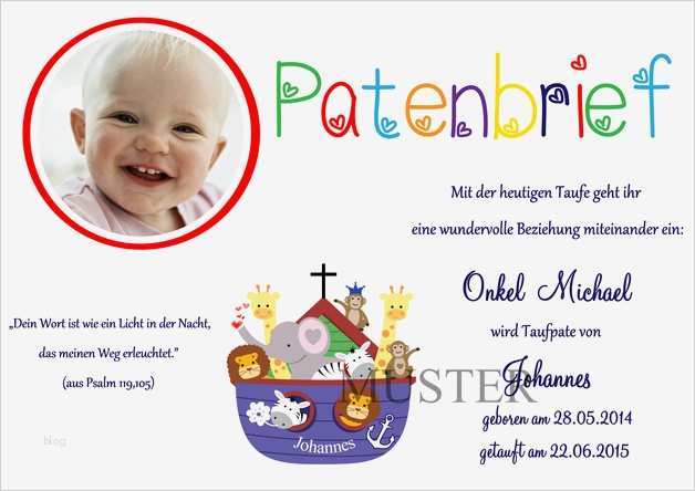 Patenbrief Vorlage Wunderbar Weiteres Patenbrief Für Taufpaten A4 Taufe Arche